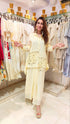 Light Yellow Tassel Dhoti Set